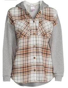 Brand New Womens - Fleece Sleeve Hooded Flannel - XXXL - Picture 1 of 3