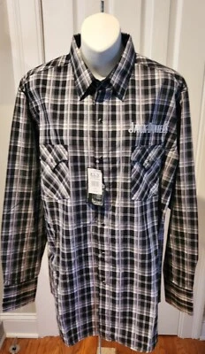 Camisa de vestir de algodón Western Jack Daniels para hombre --X grande  Foto 1 de 4