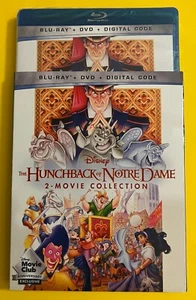 The Hunchback of Notre Dame (Blu-ray+DVD+Digital, 2021; 2-Movie Collection) NEW - Picture 1 of 2