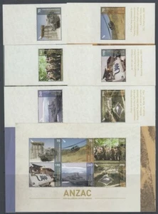 NEW ZEALAND 2013 SET (x7) MINT M/S's ex BOOKLET ANZAC SERVING ABROAD (ID:PB17) - Picture 1 of 1