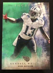 Topps Inception #37 2015 Kendall Wright verde SP #d 69/150! TITANES - Imagen 1 de 2