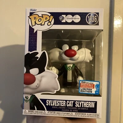 Funko Pop Animación Sylvester Cat Slytherin 2023 Convención de Verano Edición Limitada Nuevo Foto 1 de 3