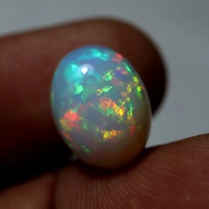 6.1 Crts 15.1x119x7 MM Natural AAA Multi Flash Fire Ethiopian Opal Oval Cabochon - Picture 1 of 13