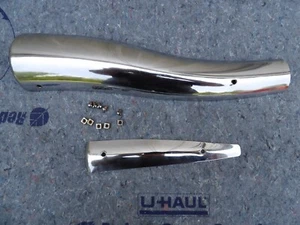 Genuine OEM '02 Harley VRod V Rod exhaust mid collector heat shields upper lower - Picture 1 of 20