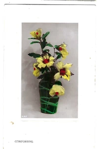 COMFORTING Floral ROTARY Sunk Series Postcard c1910 - Picture 1 of 2