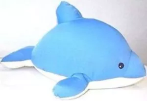 Snow Foam Micro Beads 12"-16" Full Size Blue Dolphin Cushion Pillow-Brand New - Picture 1 of 1