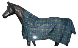 Outdoordecke Highneck Fleecefutter Weidedecke Paddockdecke Regendecke 600 D blau - Picture 1 of 3