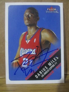 DARIUS MILES SIGNED/AUTOGRAPHED FLEER CARD LA CLIPPERS NBA - Picture 1 of 4