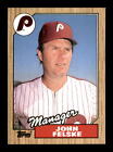 1987 Baseball Topps John Felske Philadelphia Phillies #443 MGR, CL