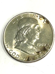 1949 Franklin Half Dollar - Gem BU - 90% Silber - Bild 1 von 2