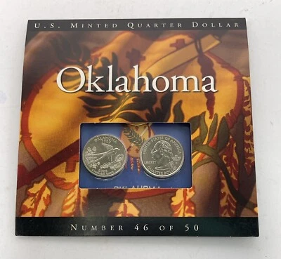 2008 2 Coins of America State Quarter Set Oklahoma #46 of 50 - Image 1 of 2
