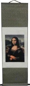 Mona Lisa By Leonardo Da Vinci Painting Wall Hanging Silk Scroll Painting - Picture 1 of 5