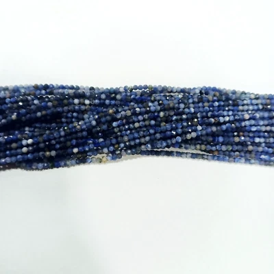 Natural Blue Aventurine Beads Faceted Round Bead natural gem blue Sodalite bead - Image 1 of 4