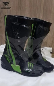 Kawasaki Botas de Montar Motocicleta Cuero Genuino Moto Carreras Zapatos Botas - Imagen 1 de 4