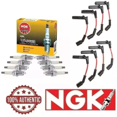 8Pack 9748RR Wires Red & 41-962 Spark Plugs Set For Chevy GMC 4.8L 5.3L 6.0L V8 - Image 1 of 3
