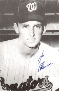 Joe Coleman Senators Signed/Autographed 3x5  Photo 178137