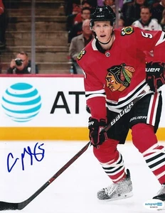 CONNOR MURPHY signed (CHICAGO BLACKHAWKS) Hocket 8X10 photo ACOA SC98519 - Picture 1 of 1