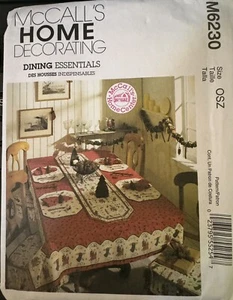 McCall's Home Decorating pattern M6230 Dining Essentials Tablecloths uncut - Picture 1 of 2