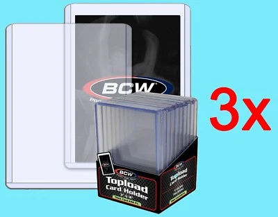 30 BCW 240pt Top Loaders Trading Card Holder Sports Relic Patch 7mm Thick - Image 1 of 3