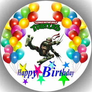 Colocador de tartas cumpleaños fiesta imagen de tartas fondant - oblate turtles P19 - Imagen 1 de 1