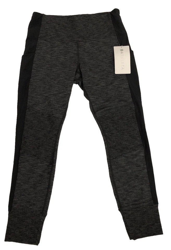 With Tags ATHLETA Excursion Hybrid Tight Size MP Black & Gray #54023