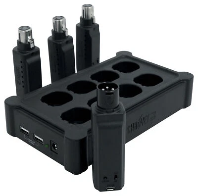 Chauvet D-Fi XLR Pack w/(3) Receivers+Charger Turns DMX Lights into Wireless DMX - Image 1 of 4