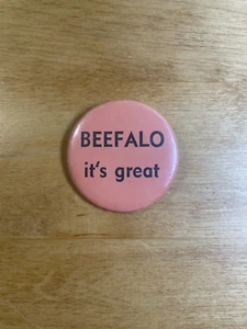Beefalo It's Great Marketing Werbung Restaurant Vintage Metall Pinback Button - Bild 1 von 4