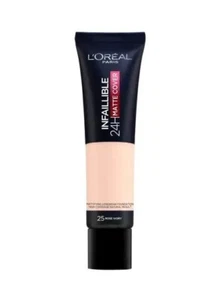 New L'Oreal Infallible 24H Matte Cover Foundation 30ml - 25 Rose Ivory - Picture 1 of 17