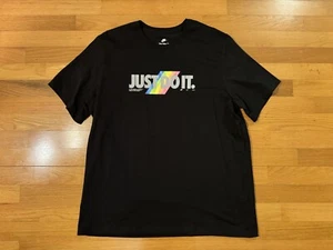 New XXL Nike Just Do It Light Spectrum Rainbow Pride Tall Shirt FQ8002-010 Men - Picture 1 of 15