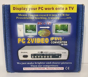 Shinybow PC to Video Converter SB-3800 VGA to TV VCR P2V Adapter - Picture 1 of 7