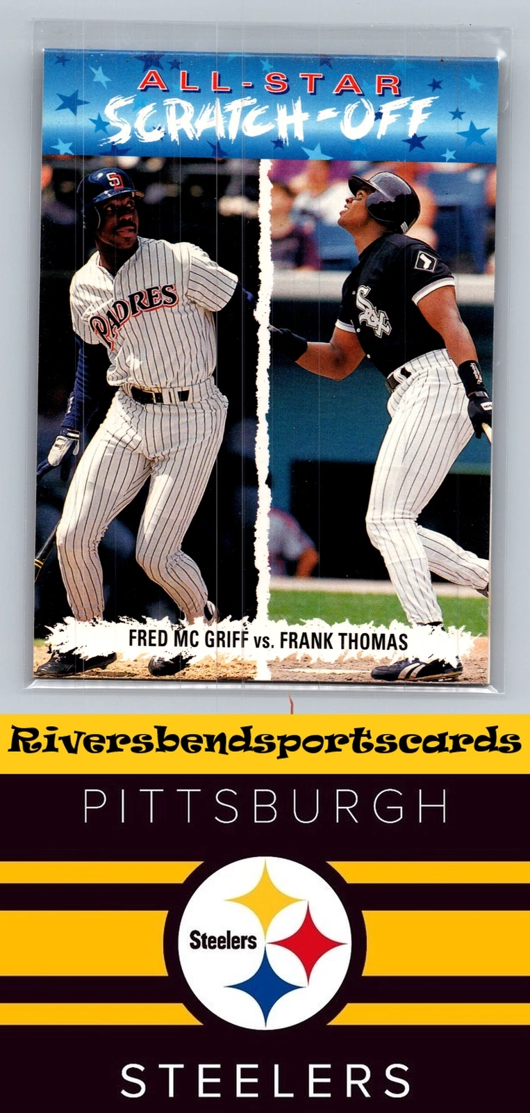 1993 Upper Deck Fun Pack #AS1 Fred McGriff / Frank Thomas All-Star Scratch-Off