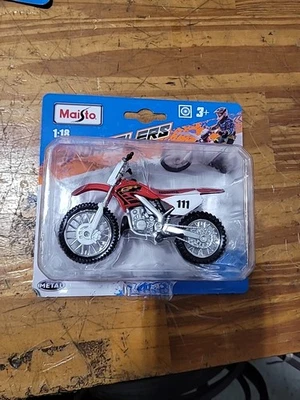 Réplica de plástico/fundido a presión para moto Honda CR250R Maisto 1:18 Foto 1 de 3