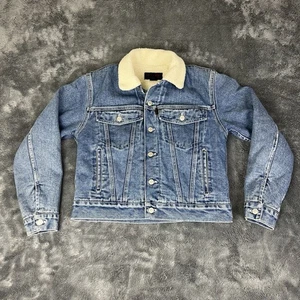 Ralph Ralph Lauren Sherpa gefütterte Jeansjacke blau Jeansmantel Damen Small - Bild 1 von 18