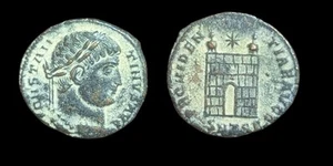 Constantine Caesar Rare genuine Ancient Roman coin Camp-gate ThessalonicaMint - Picture 1 of 3