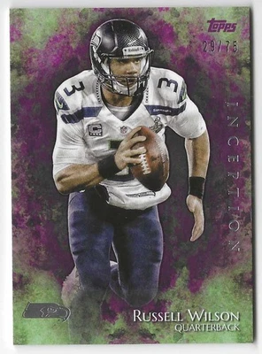 2014 TOPPS INCEPTION RUSSELL WILSON MAGENTA /75 #36 - Image 1 of 2
