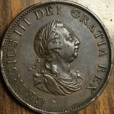 1799 UK GB GREAT BRITAIN HALF PENNY COIN - Image 1 of 2