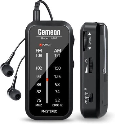 Gemean J-985 Radio Piccola Alta Sensibilità Ricezione Mini AMFM 3.5mm Giappone - Bild 1 von 4