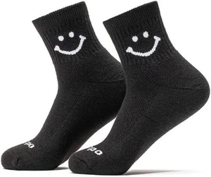 Calcetines Del Campo Smiley Face Modo Noche Negros Premium Golf Crew M/L Nuevos con Etiquetas - Imagen 1 de 5