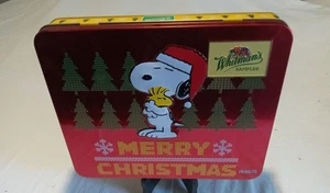 2017 Whitman's Sampler Peanuts Gang Snoopy Red Merry Christmas Tin Container Box - Picture 1 of 3