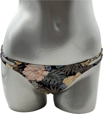 Traje de baño O’Neill parte inferior de bikini hipster talla mediana negro dorado floral para mujer Foto 1 de 4