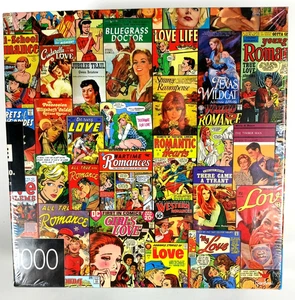 Spinmaster 2-Pack 1000 Piece Puzzles Romance & Fruit Labels New Sealed - Picture 1 of 4