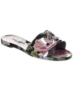 Dolce & Gabbana Floral Rubber Sandal Women's 37 - Picture 1 of 5