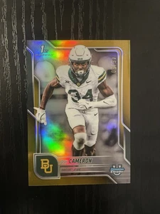 2025 Bowman Chrome University 1st Josh Cameron #60 Gold Refractor /50 Baylor - Picture 1 of 2