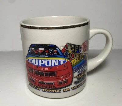 Jeff Gordon  Brickyard 400 Inaugural Race Coffee Mug Cup August 6 1994 Defect - Image 1 of 4