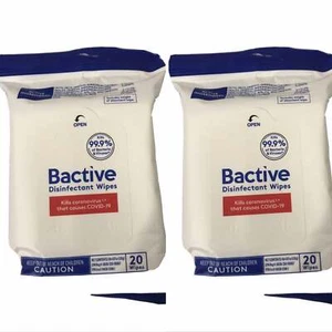2 Bactive Disinfectant Wipes 20 Count Each - Picture 1 of 1