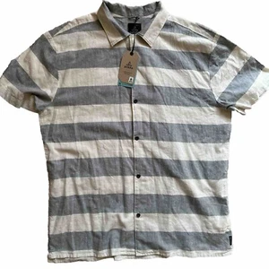 PrAna Men’s XXL Hemp Cotton Short Sleeve Button Shirt - Picture 1 of 3