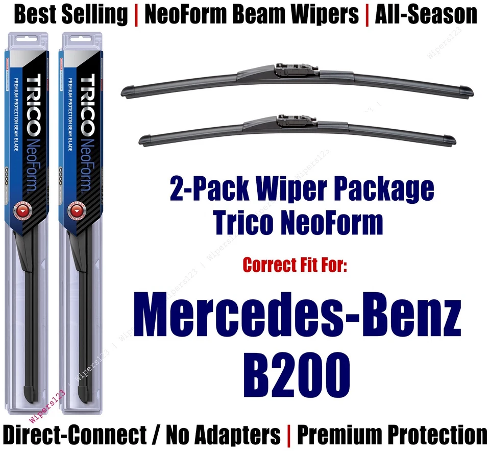 Limpadores NeoForm Super-Premium 2pçs ajuste 2006-2011 Mercedes-Benz B200 162613/2213 - Imagem 1 de 1