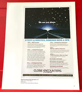 Close Encounters Of The Third Kind Movie/Film Poster Art PICTURE/PRINT 12"x 9.5" - Imagen 1 de 3