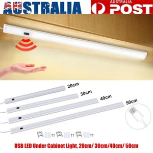 USB LED Under Cabinet Light Motion Sensor Closet Lamp Kitchen Cupboard Lights AU - Picture 1 of 21