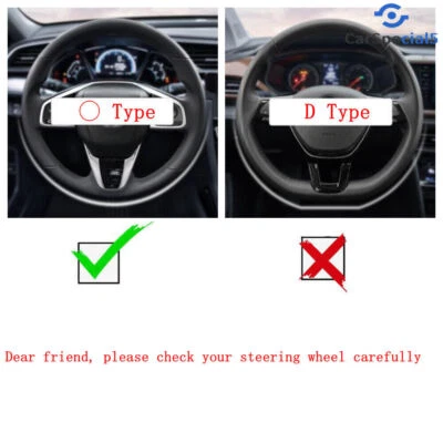 For Ford Focus 2005-2013 38cm Red Carbon Fiber Non-Slip Steering Wheel Cover - image 1 of 2